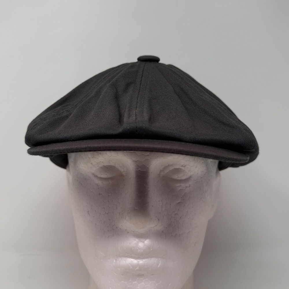 Botvela‎ Mens Charcoal Gray Cotton 8 Panel Newsboy Baker Boy Flat Cap Hat Faded